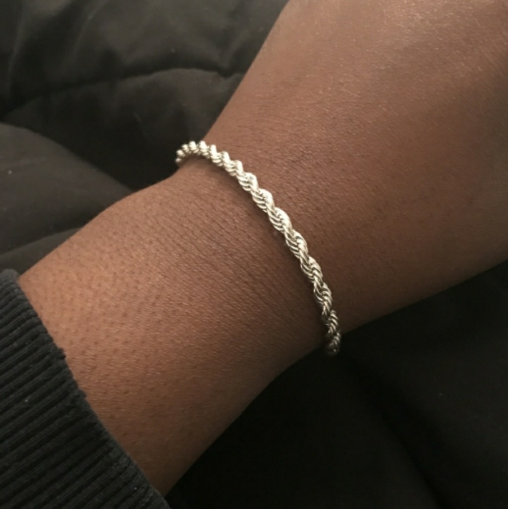 **New** Silver Plated Rope Bracelet
